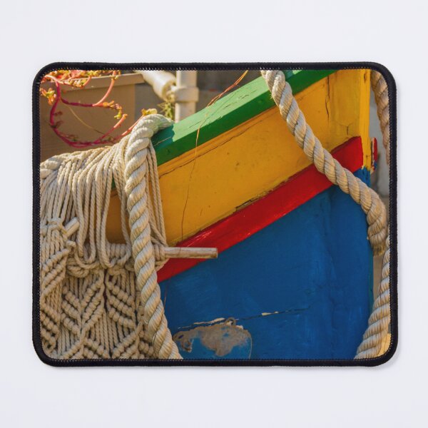 Item preview, Colorful Wooden Boat Bow with Thick Rope Coastline Decor and Nautical Details Sunlit Harbor Scene designed and sold by Nmallia.