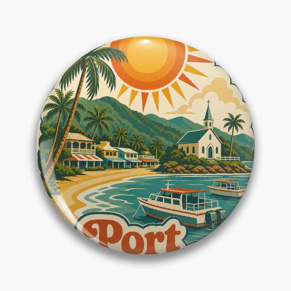 Item preview, Port Douglas Australia Travel Souvenir - Retro Illustration designed and sold by VisualArtsOasis.