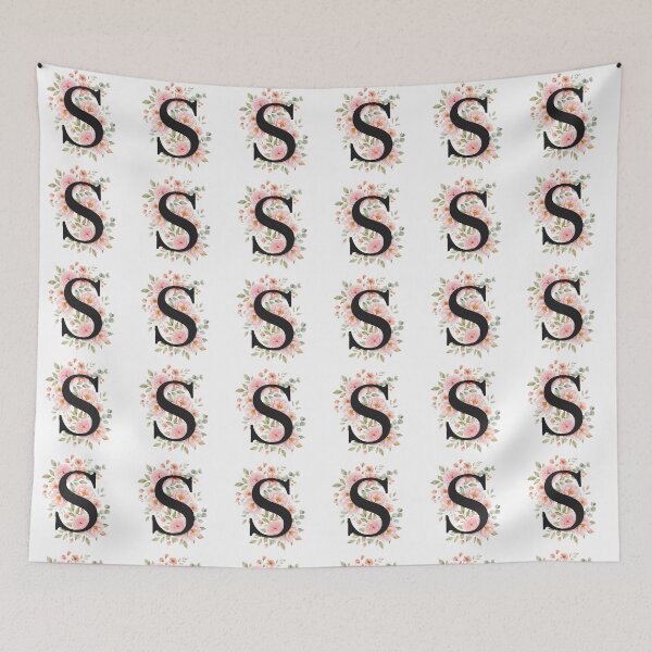 Item preview, Elegant Letter S Floral Watercolor Monogram designed and sold by ITCHAWAWAA.