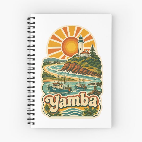 Item preview, Yamba Australia Travel Souvenir - Retro Illustration designed and sold by VisualArtsOasis.