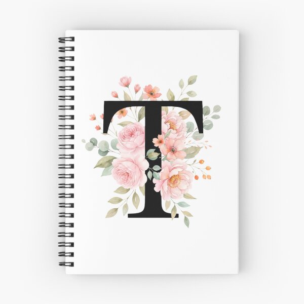 Item preview, Elegant Letter T Floral Watercolor Monogram designed and sold by ITCHAWAWAA.