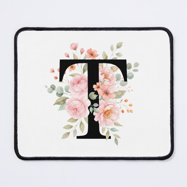 Item preview, Elegant Letter T Floral Watercolor Monogram designed and sold by ITCHAWAWAA.