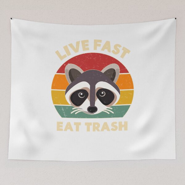 Item preview, Live Fast Eat Trash – Funny Raccoon designed and sold by Barbaroot.