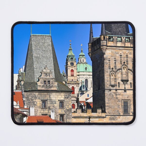 Item preview, Lesser Town Bridge Towers of Charles Bridge and St Nicholas Church in Prague designed and sold by goceris.