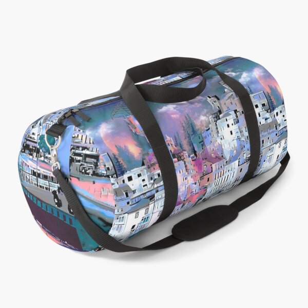 Item preview, Amalfi Coast Surreal Cosmic Cityscape Poster designed and sold by AXENT Designs.