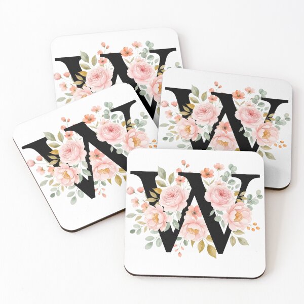 Item preview,  Elegant Letter W Floral Watercolor Monogram designed and sold by ITCHAWAWAA.