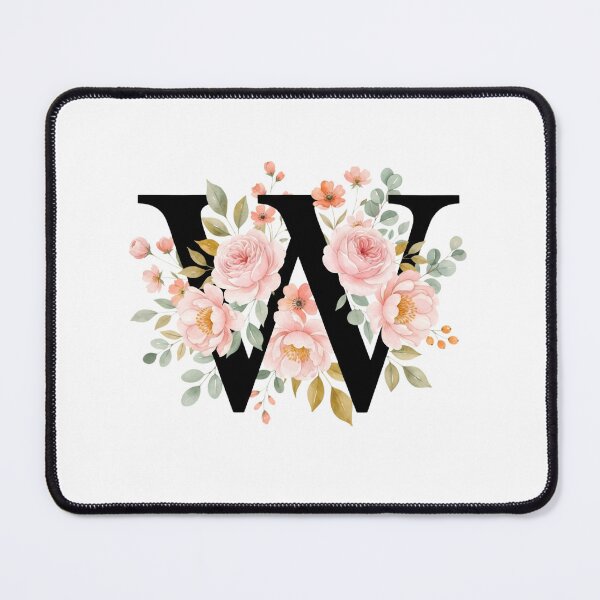 Item preview, Elegant Letter W Floral Watercolor Monogram designed and sold by ITCHAWAWAA.