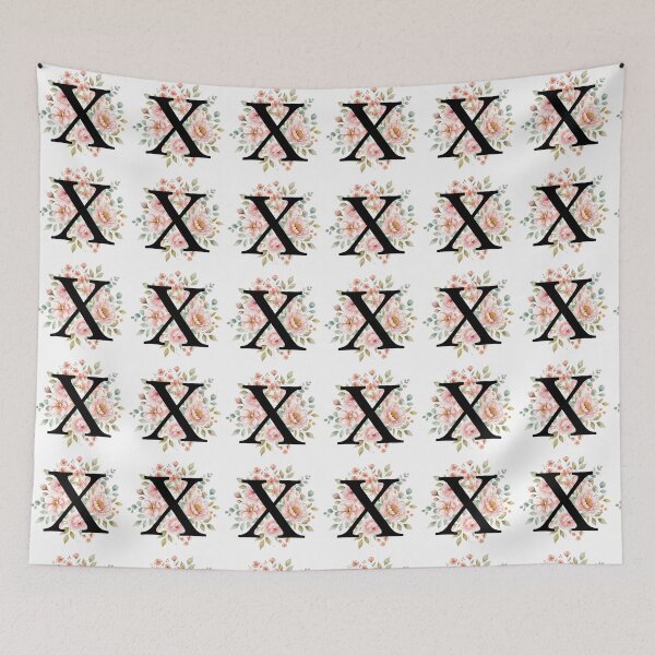 Item preview, Elegant Letter X Floral Watercolor Monogram designed and sold by ITCHAWAWAA.
