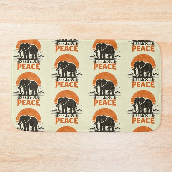 Item preview, Keep Your Peace – Stoic Elephant Vintage Illustration designed and sold by Dogandesighn.