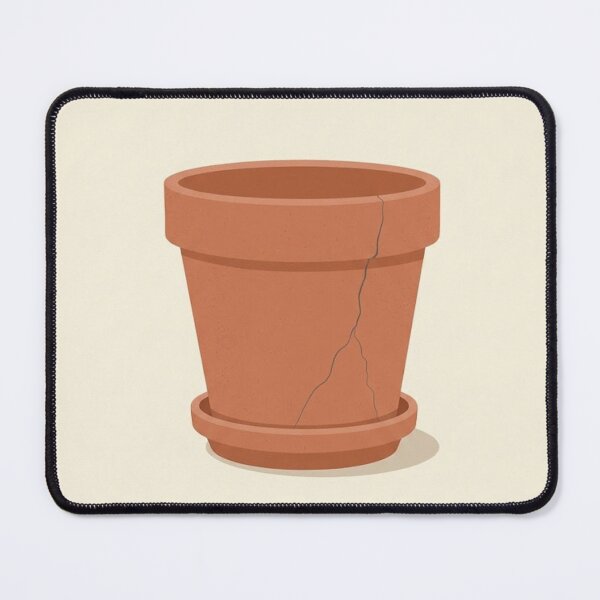 Item preview, Cracked Terracotta Pot | Minimalist Earthy Still Life designed and sold by Zaramodo.