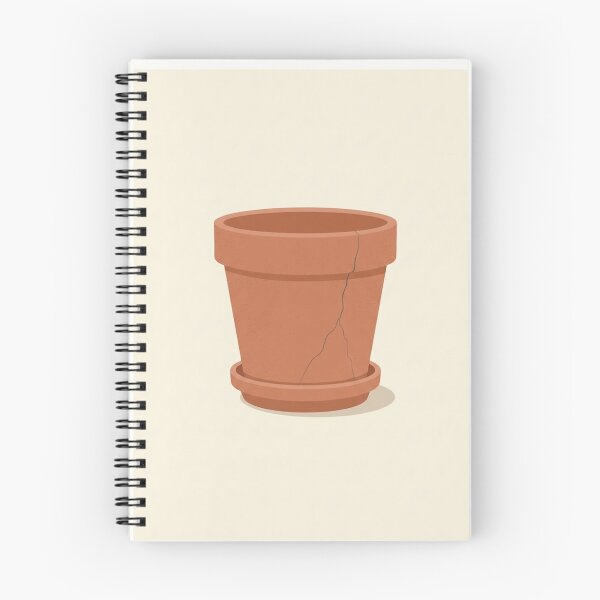 Item preview, Cracked Terracotta Pot | Minimalist Earthy Still Life designed and sold by Zaramodo.