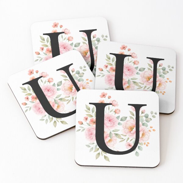 Item preview,  Elegant Letter U Floral Watercolor Monogram designed and sold by ITCHAWAWAA.