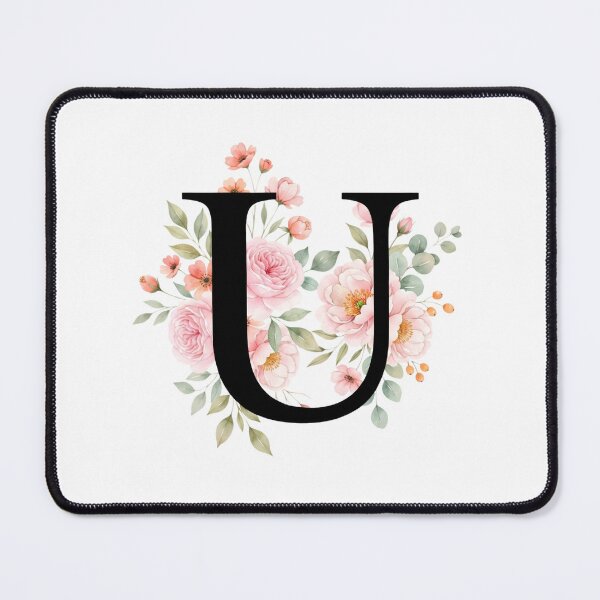 Item preview, Elegant Letter U Floral Watercolor Monogram designed and sold by ITCHAWAWAA.