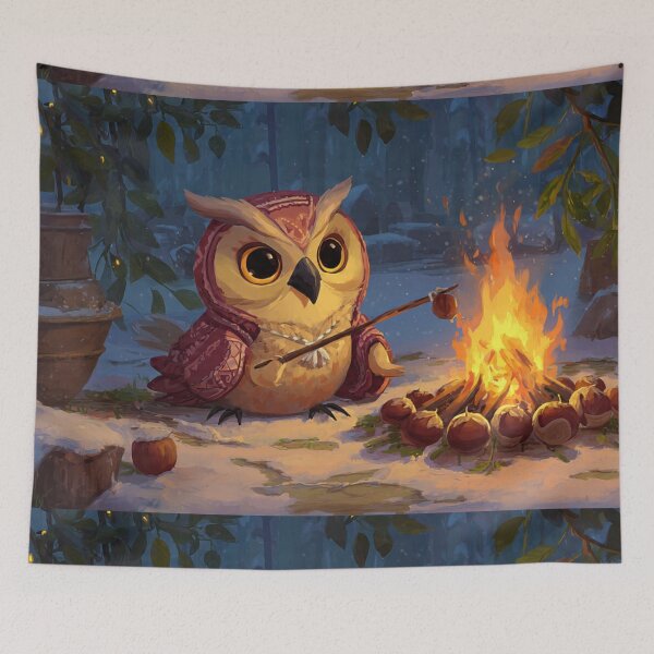 Item preview, Winter Comfort — Little Owl Roasting Chestnuts designed and sold by TreatLLC.
