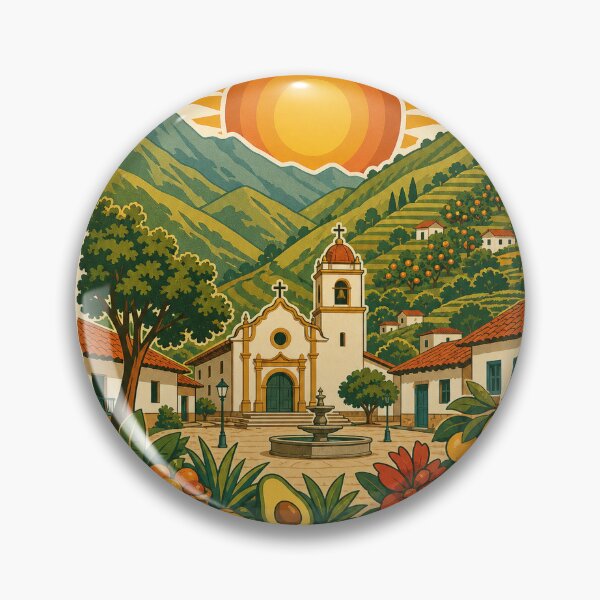Item preview, Vilcabamba Ecuador Travel Souvenir - Retro Illustration designed and sold by VisualArtsOasis.