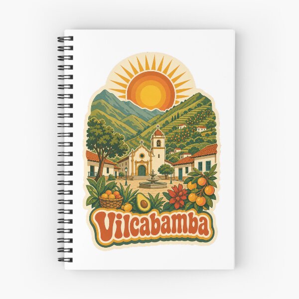 Item preview, Vilcabamba Ecuador Travel Souvenir - Retro Illustration designed and sold by VisualArtsOasis.