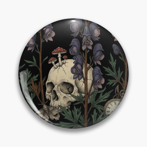 Item preview, Monkshood Dark Botanical Gothic Poison Plant Art designed and sold by The Wicked Herbarium.