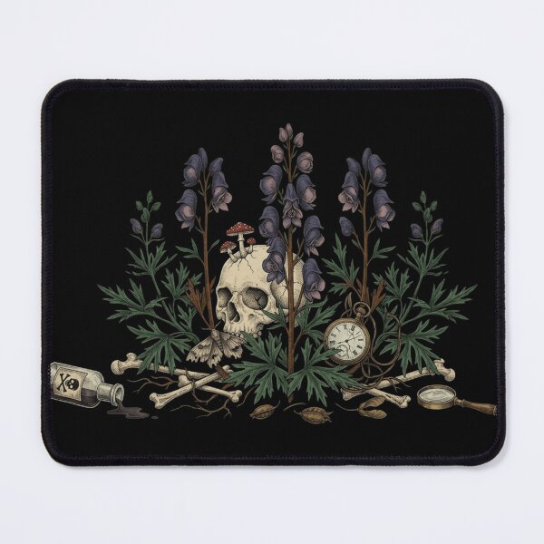 Item preview, Monkshood Dark Botanical Gothic Poison Plant Art designed and sold by The Wicked Herbarium.
