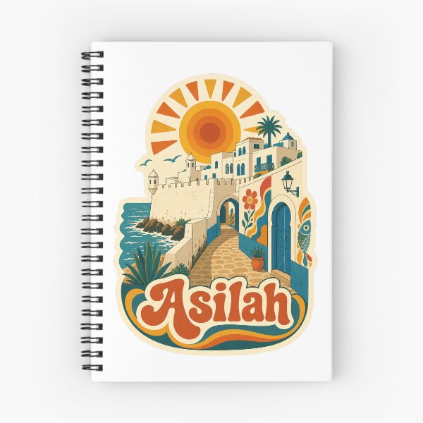 Item preview, Asilah Morocco Travel Souvenir - Retro Illustration designed and sold by VisualArtsOasis.