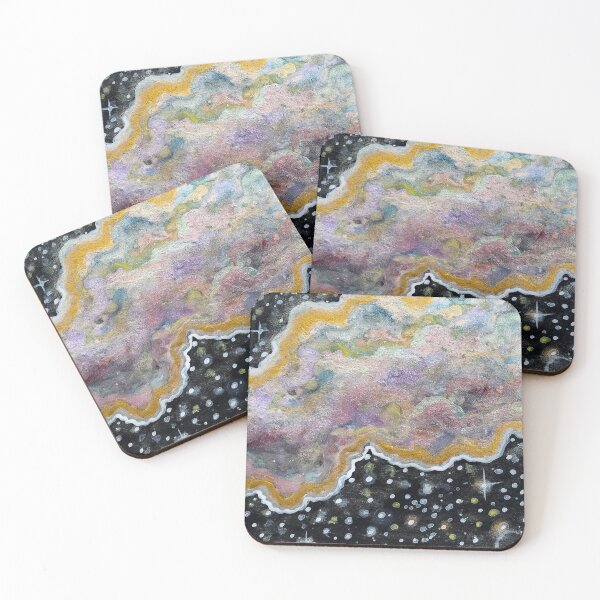Item preview, Dreamy Abstract Cosmic Landscape Painting designed and sold by EeshaArshad.