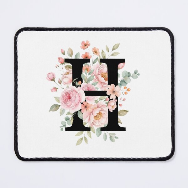 Item preview, Elegant Letter H Floral Watercolor Monogram designed and sold by ITCHAWAWAA.