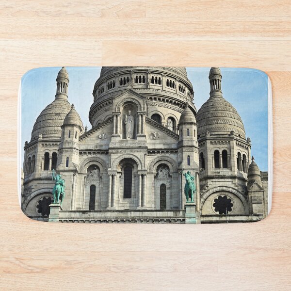 Item preview, Front facade of Sacre Coeur Basilica with bronze statues in Montmartre Paris designed and sold by goceris.
