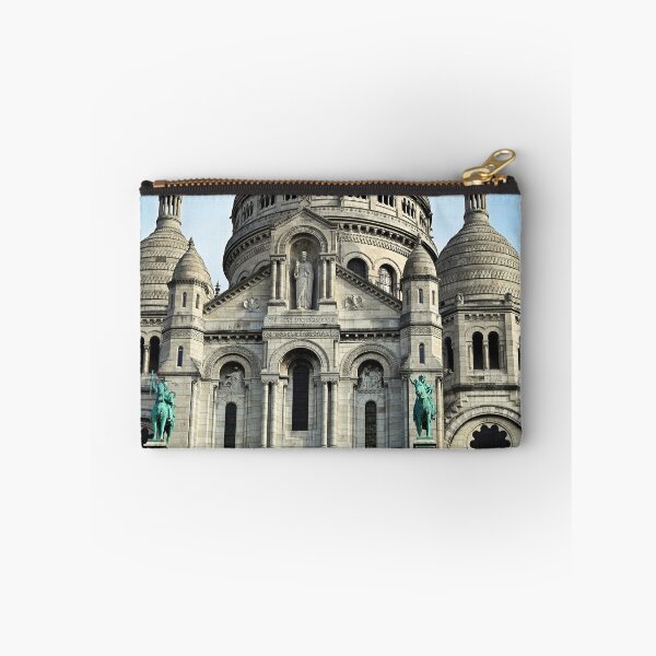 Item preview, Front facade of Sacre Coeur Basilica with bronze statues in Montmartre Paris designed and sold by goceris.
