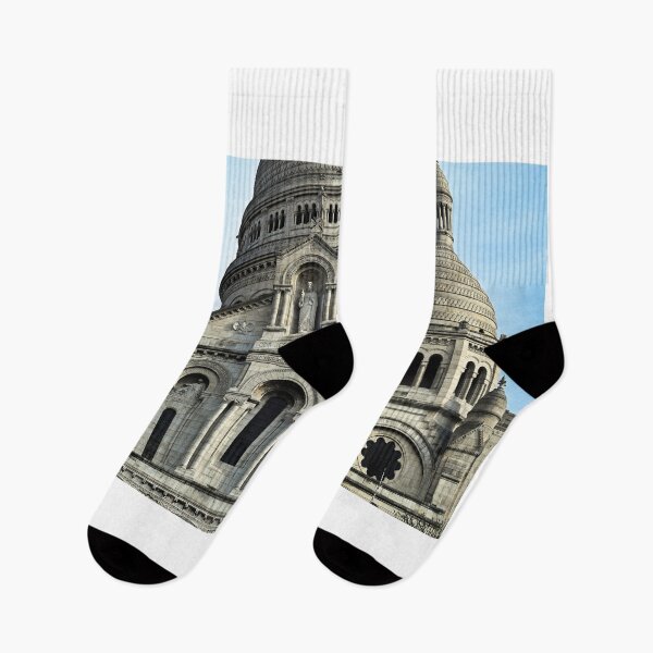 Item preview, Front facade of Sacre Coeur Basilica with bronze statues in Montmartre Paris designed and sold by goceris.