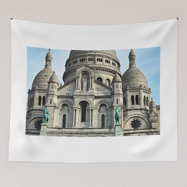Item preview, Front facade of Sacre Coeur Basilica with bronze statues in Montmartre Paris designed and sold by goceris.