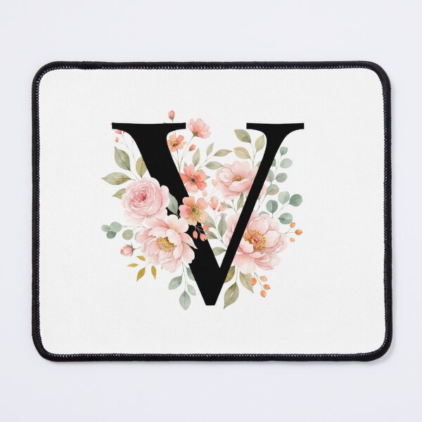 Item preview, Elegant Letter V Floral Watercolor Monogram designed and sold by ITCHAWAWAA.