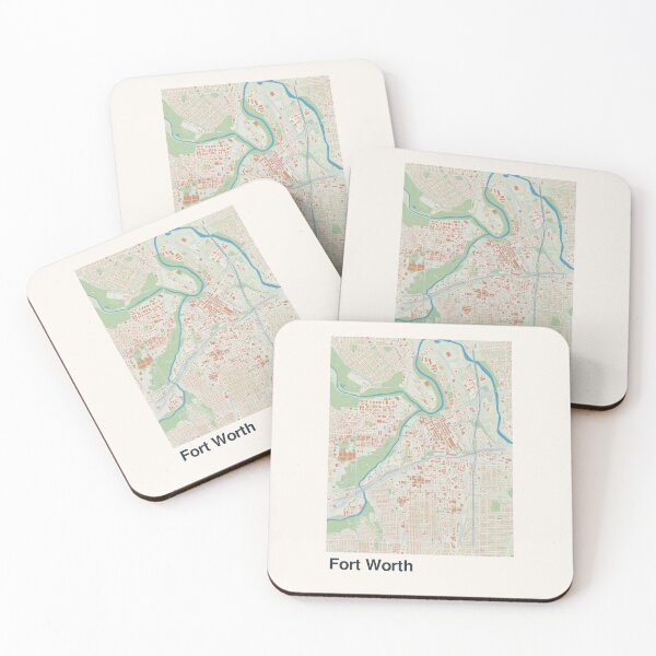 Item preview, Fort Worth Minimalistic Map Art designed and sold by MapsNerd.