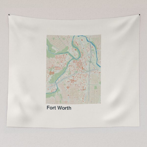Item preview, Fort Worth Minimalistic Map Art designed and sold by MapsNerd.