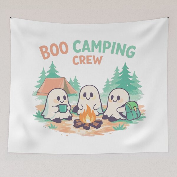 Item preview, Boo Camping Crew Cute Halloween Camping Ghosts designed and sold by GabeMountainArt.