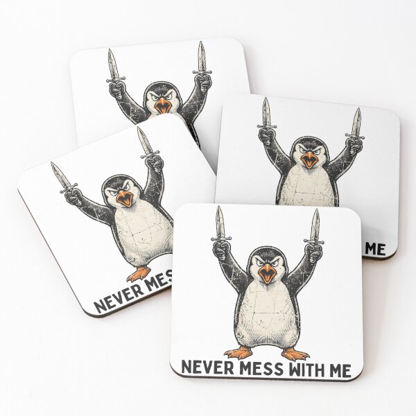 Item preview, Angry Penguin Vintage Distressed Warrior Shirt for Sarcastic Animal Lovers designed and sold by Teetreasure2.