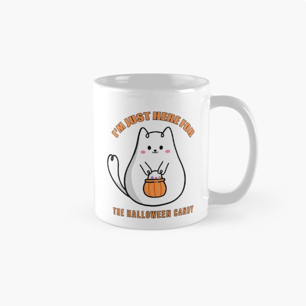 Item preview, I'm Just Here For The Halloween Candy Cute Fat Cat Pumpkin designed and sold by Amituniqdesign .