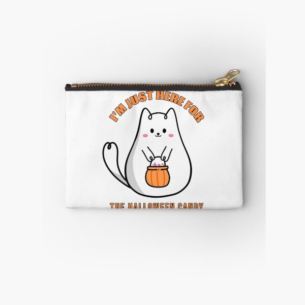 Item preview, I'm Just Here For The Halloween Candy Cute Fat Cat Pumpkin designed and sold by Amituniqdesign .