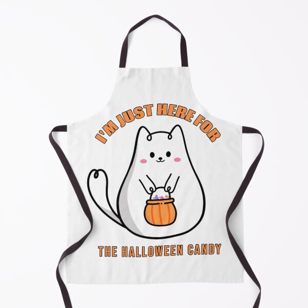 Item preview, I'm Just Here For The Halloween Candy Cute Fat Cat Pumpkin designed and sold by Amituniqdesign .