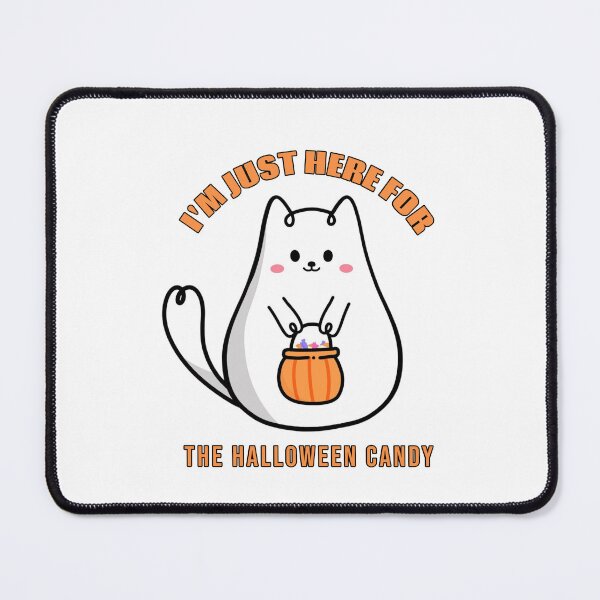 Item preview, I'm Just Here For The Halloween Candy Cute Fat Cat Pumpkin designed and sold by Amituniqdesign .