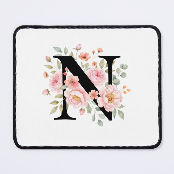 Item preview, Elegant Letter N Floral Watercolor Monogram designed and sold by ITCHAWAWAA.