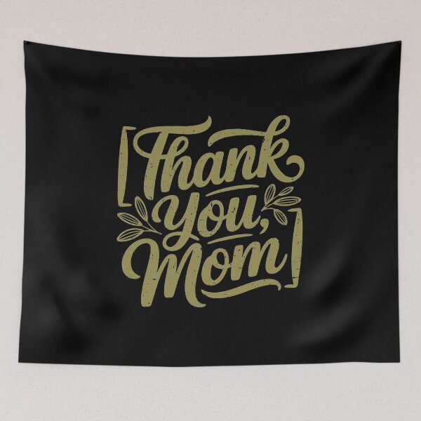Item preview, Thank You Mom Script Lettering Design designed and sold by AhmedZouita.
