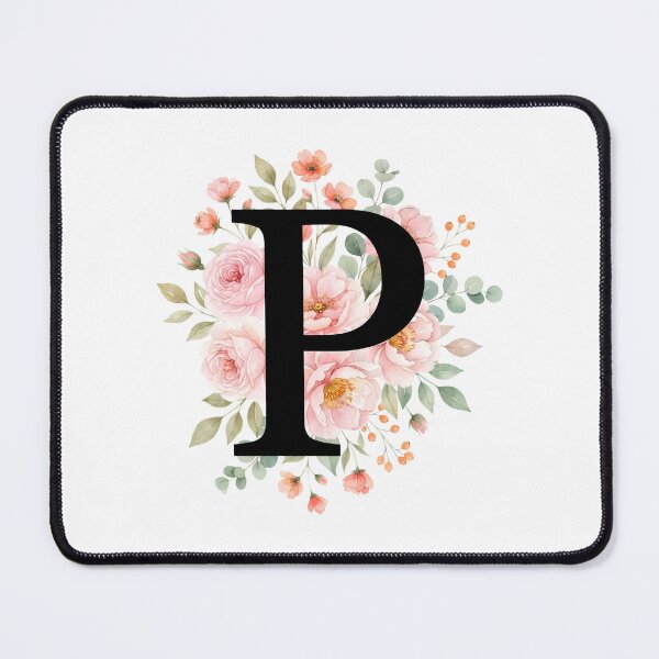 Item preview, Elegant Letter P Floral Watercolor Monogram designed and sold by ITCHAWAWAA.