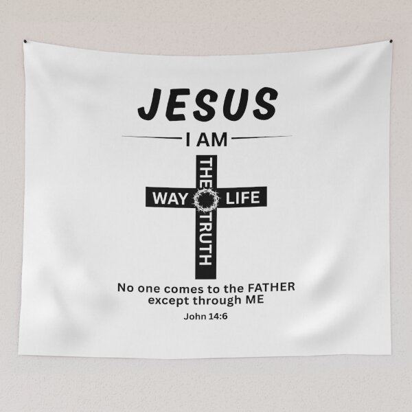 Item preview, John 14:6 – I Am the Way, the Truth and the Life | Christian Bible Verse Design designed and sold by Conduit Tees.