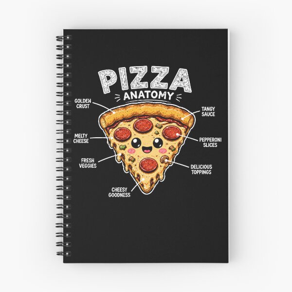 Item preview, Cute pizza anatomy illustration for food lovers designed and sold by rafaeltto.