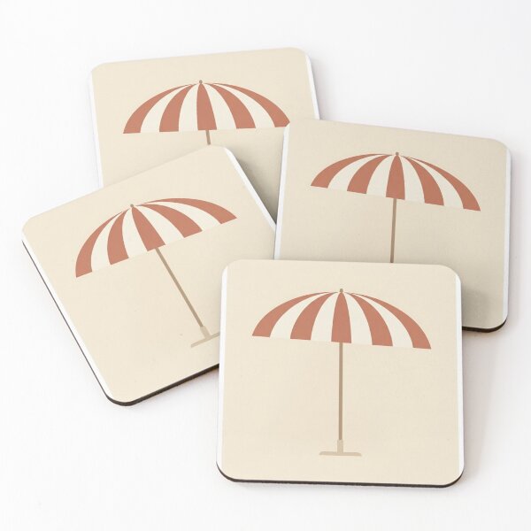 Item preview, Single Beach Umbrella | Minimalist Coastal Illustration designed and sold by Zaramodo.