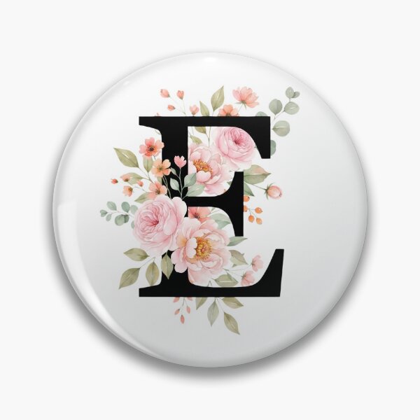Item preview, Elegant Letter E Floral Watercolor Monogram designed and sold by ITCHAWAWAA.