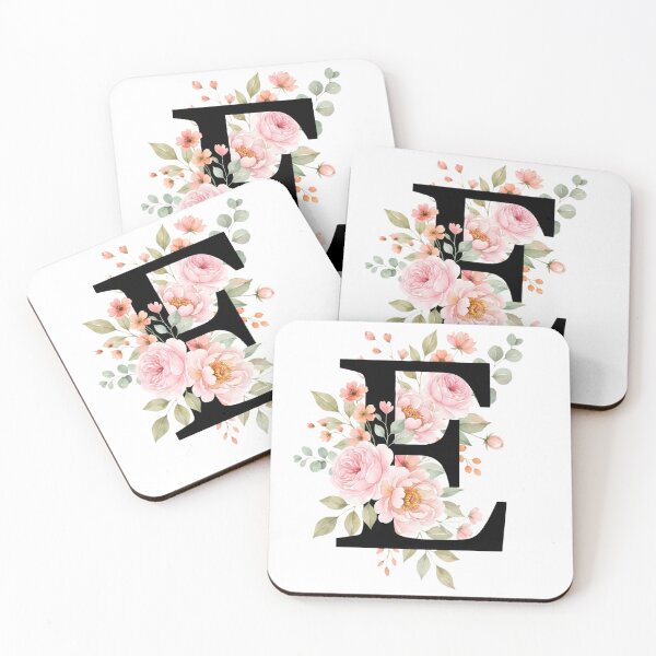 Item preview, Elegant Letter E Floral Watercolor Monogram designed and sold by ITCHAWAWAA.