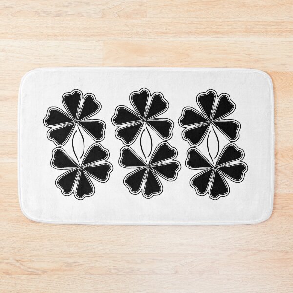 Item preview, Black clover leaf pattern  designed and sold by JoSangya.