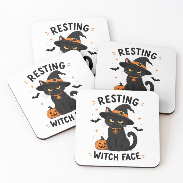 Item preview, Resting Witch Face Funny Black Cat Halloween Witch designed and sold by AhmedAlbb.