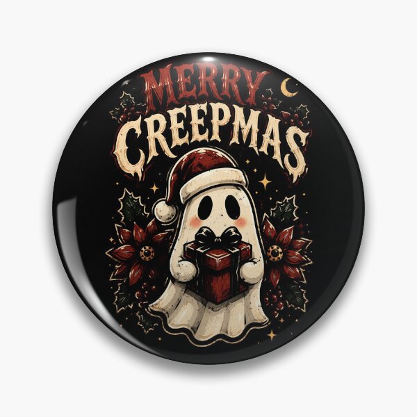 Item preview, Merry Creepmas Ghost with Gift Design Xmas designed and sold by rafaeltto.