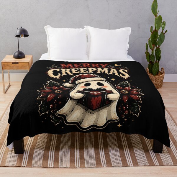 Item preview, Merry Creepmas Ghost with Gift Design Xmas designed and sold by rafaeltto.